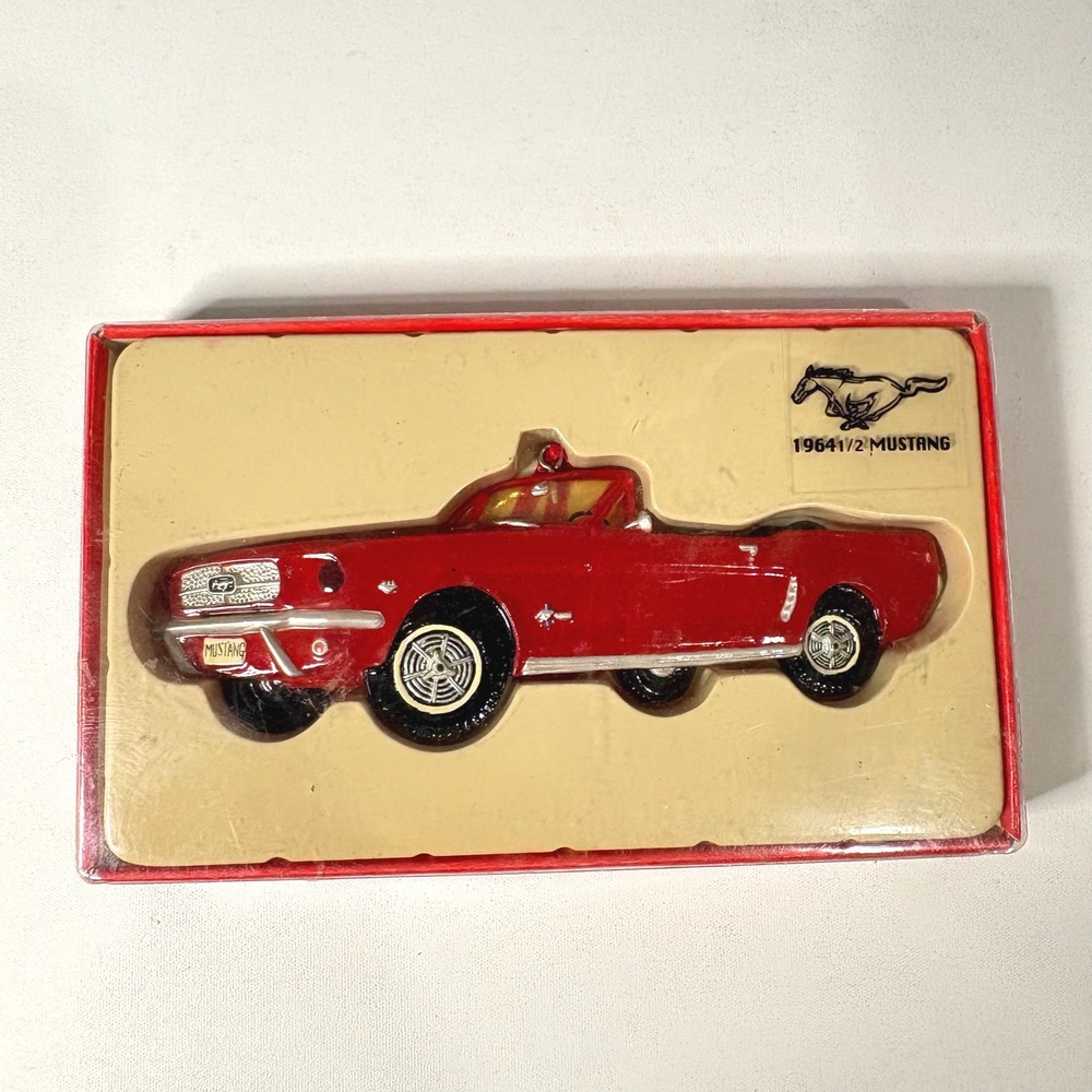 Kurt S Adler 1964 1/2 Ford Mustang Red Convertible Christmas Ornament W6916 NIB